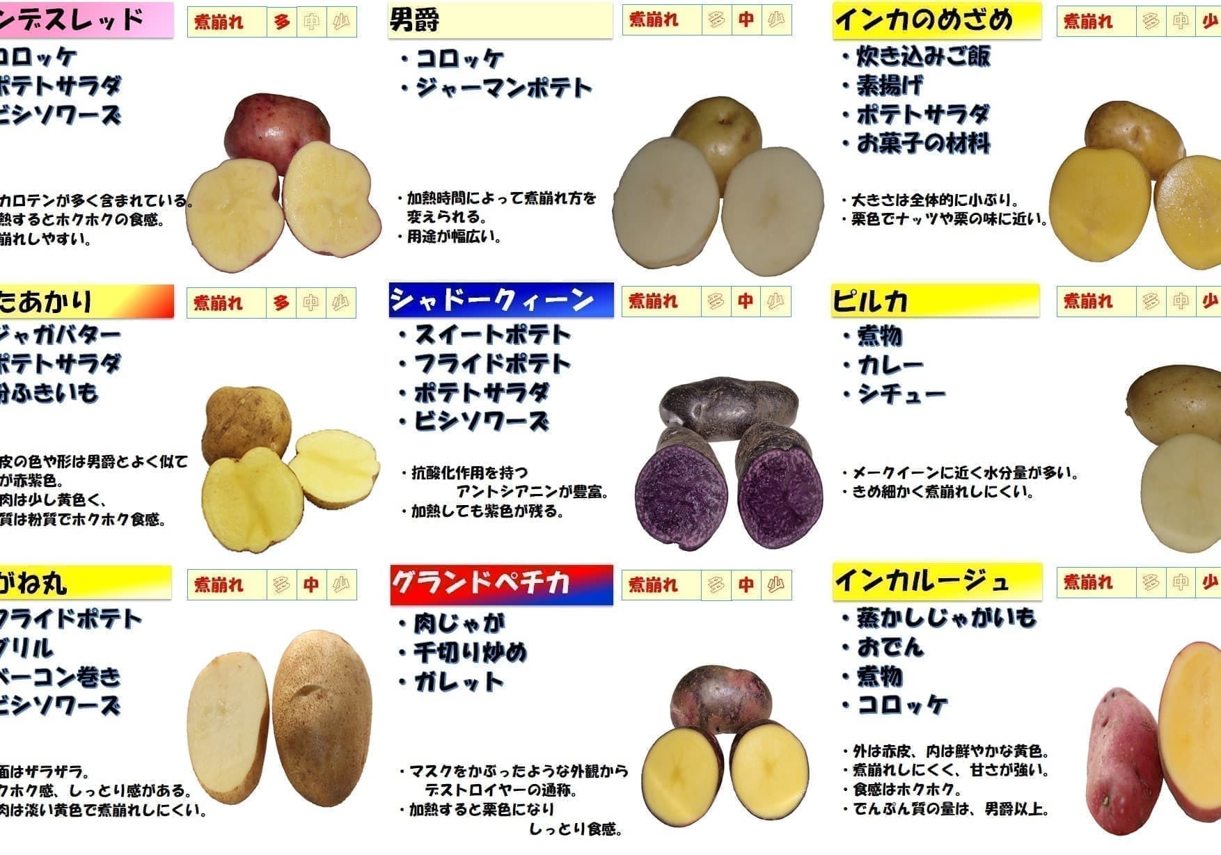 じゃがいも一覧